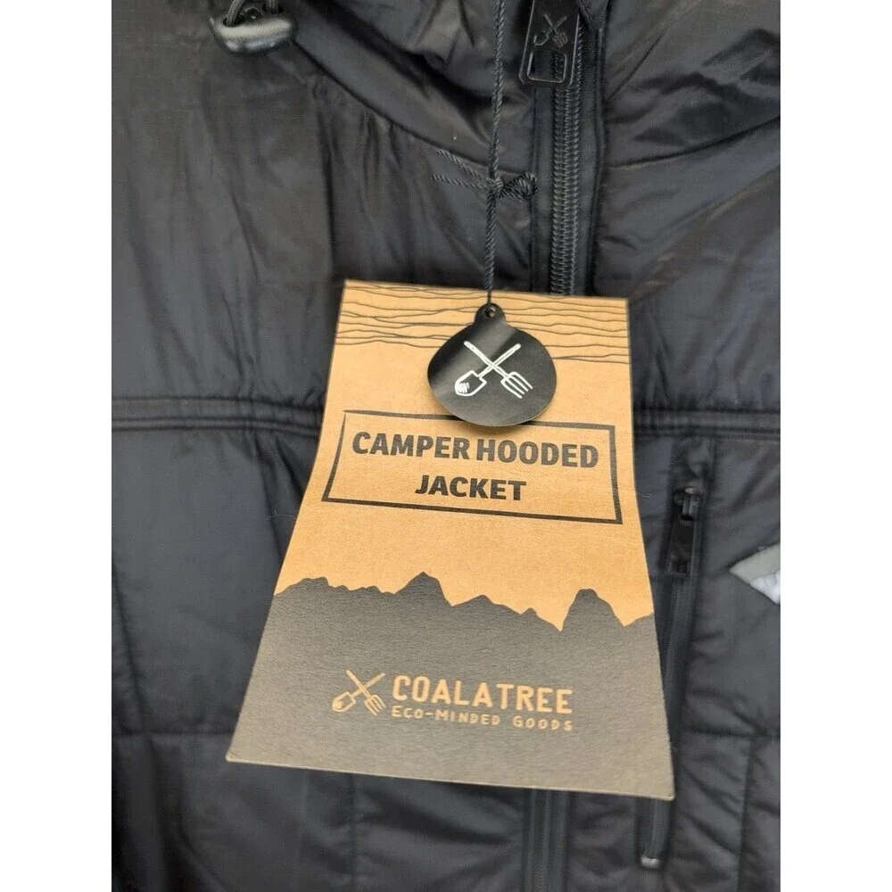 COALATREE Camper Hooded Comformax Nylon Puffer Jacket MTN2CTY Black Mens XXL NWT